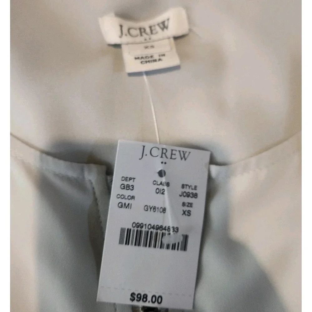 J Crew‎ Women's Light Gray/Grey Collarless Drapey Jacket Size XS - Picture 6 of 7